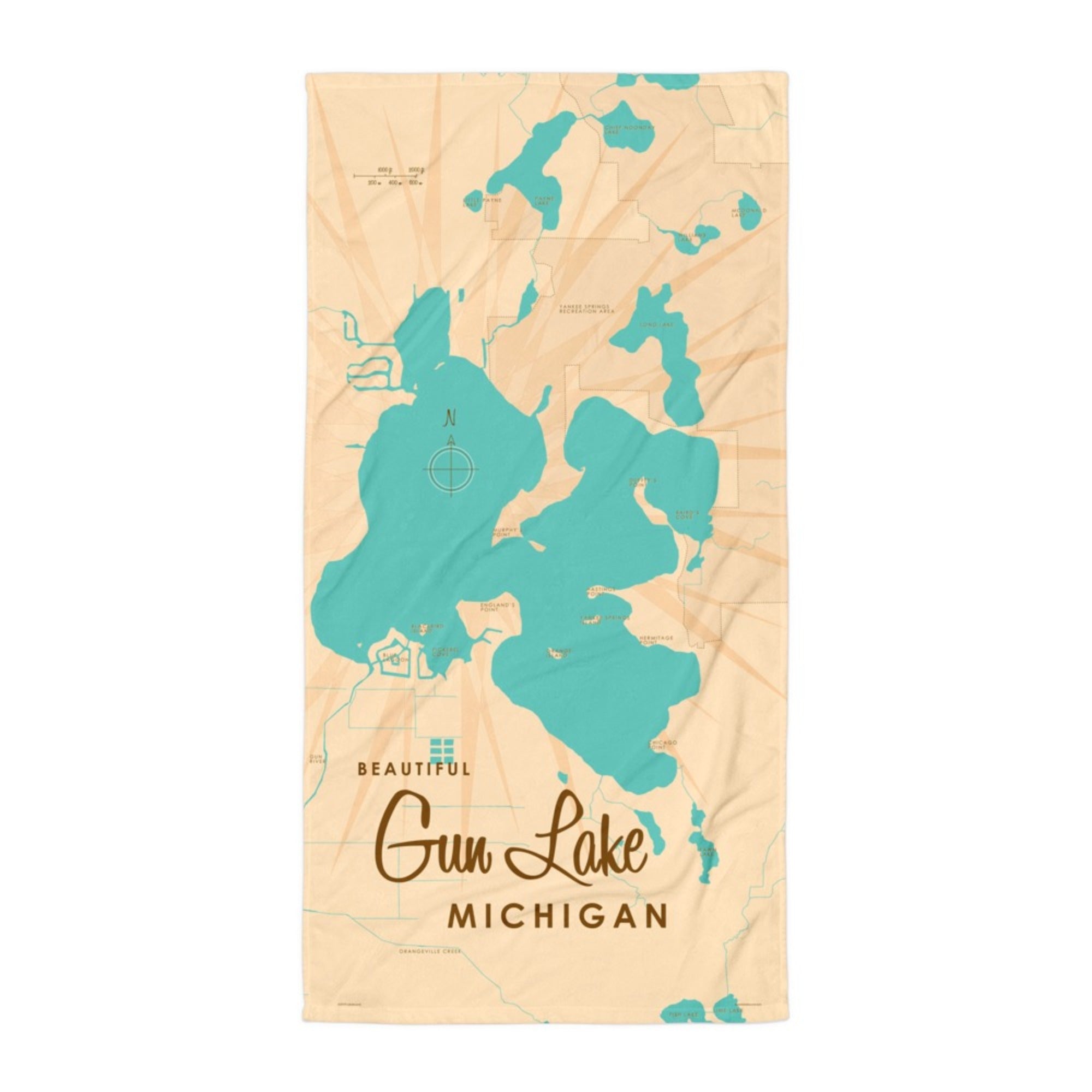 Gun Lake Michigan Beach Towel