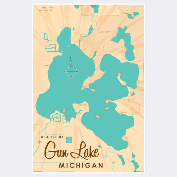 Gun Lake Michigan, Paper Print
