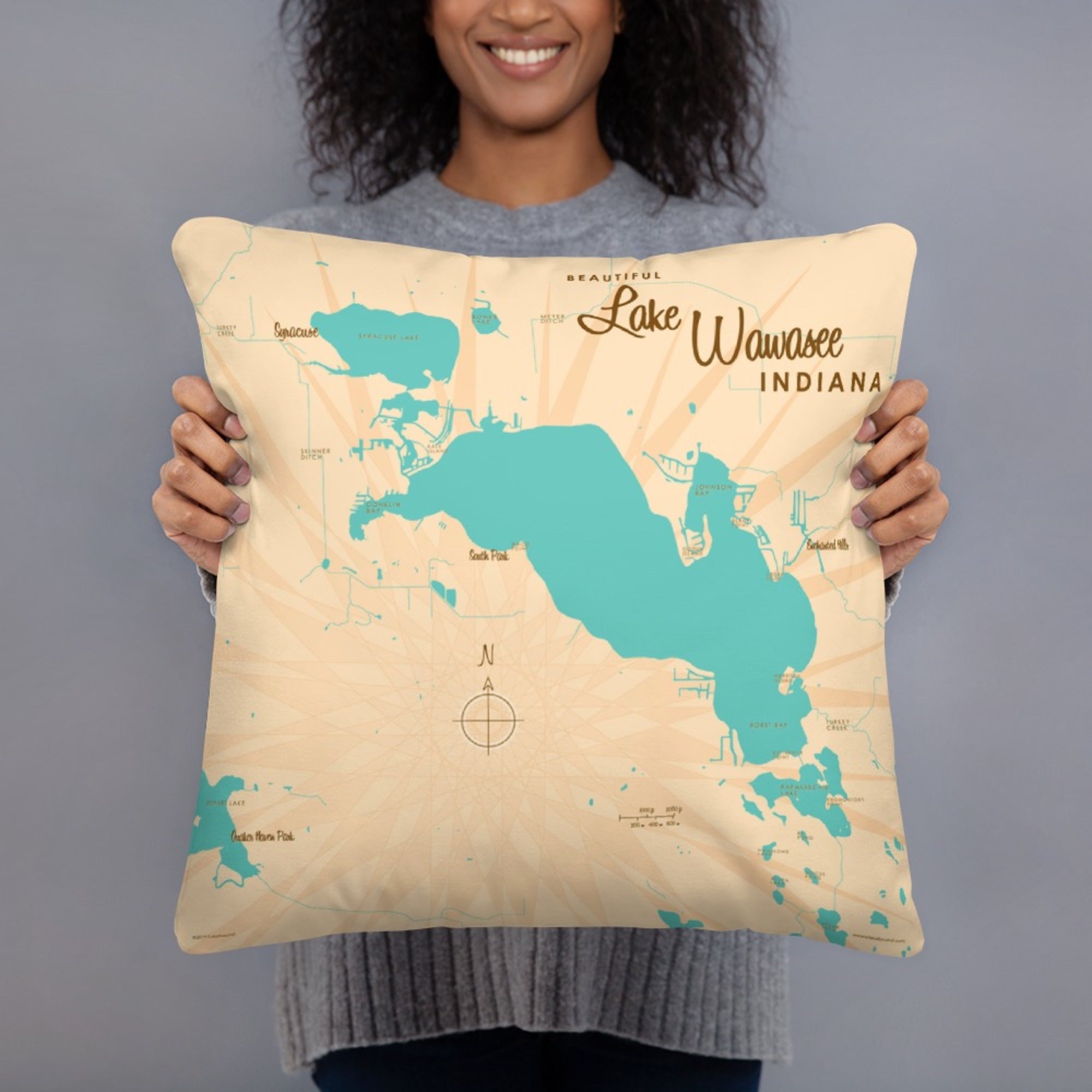 Lake Wawasee Indiana Pillow