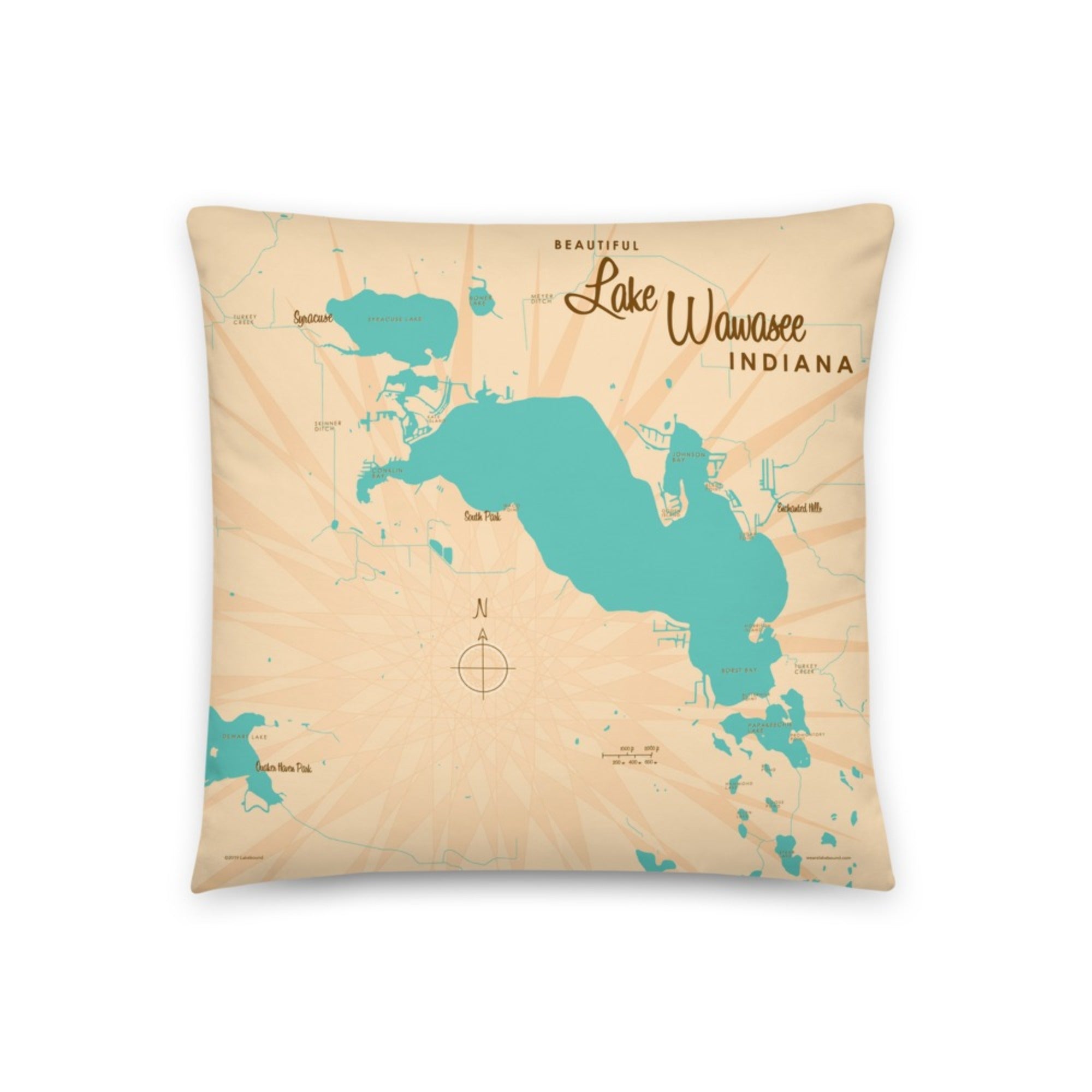 Lake Wawasee Indiana Pillow