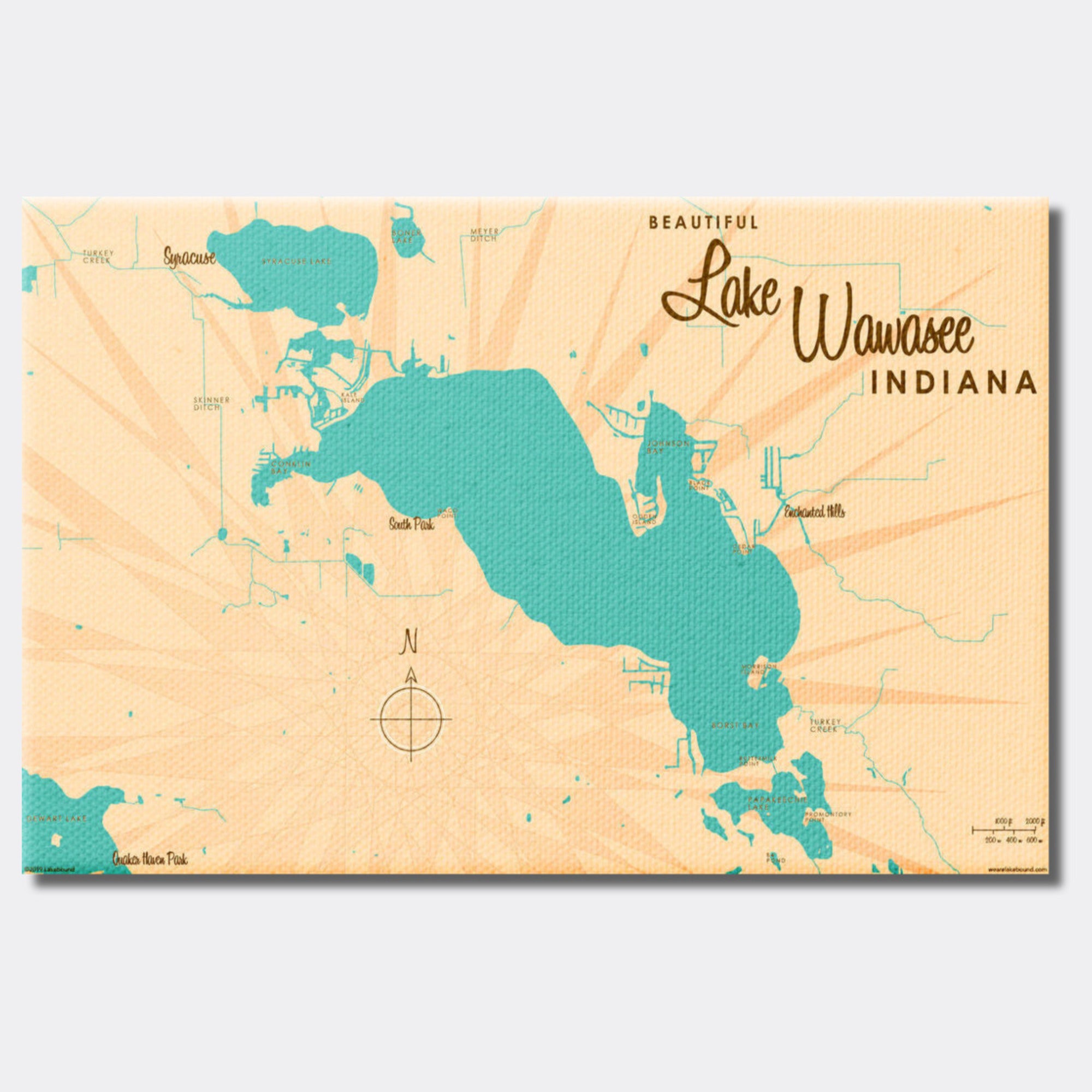 Lake Wawasee Indiana, Canvas Print