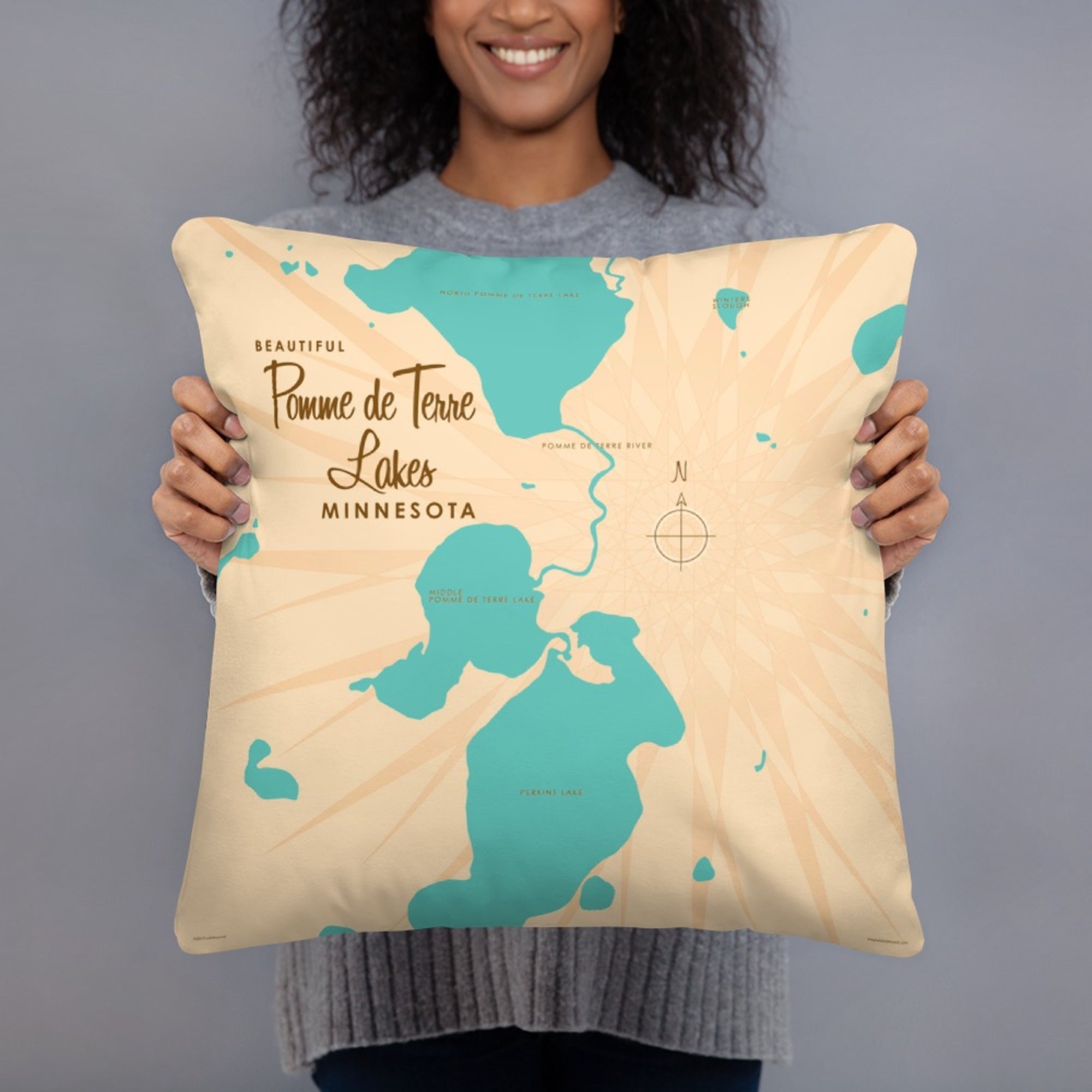 Pomme de Terre Lakes Minnesota Pillow