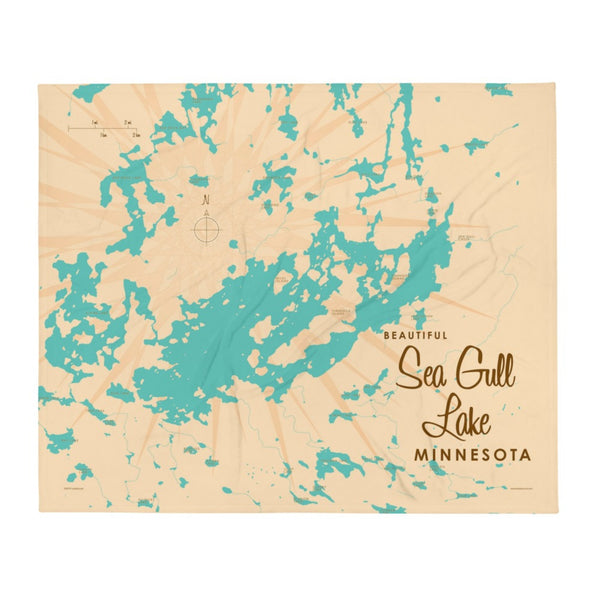 Sea Gull Lake Minnesota Throw Blanket