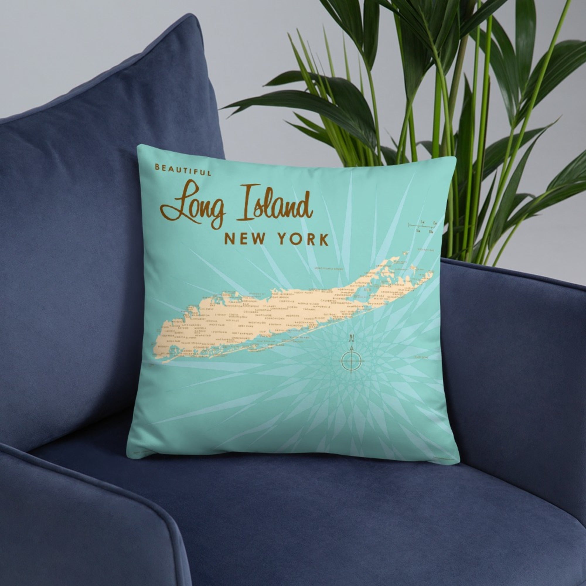 Long Island New York Pillow