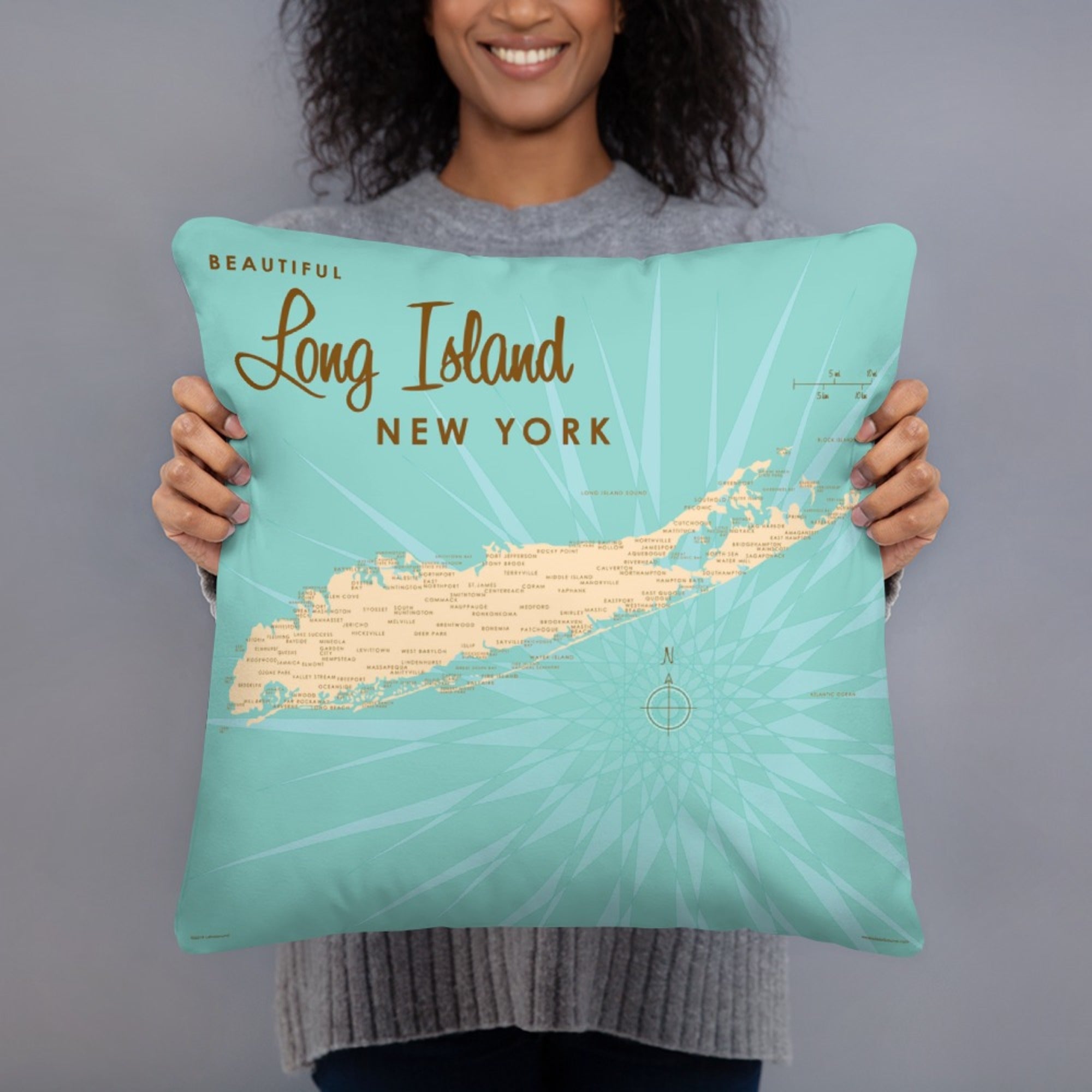 Long Island New York Pillow