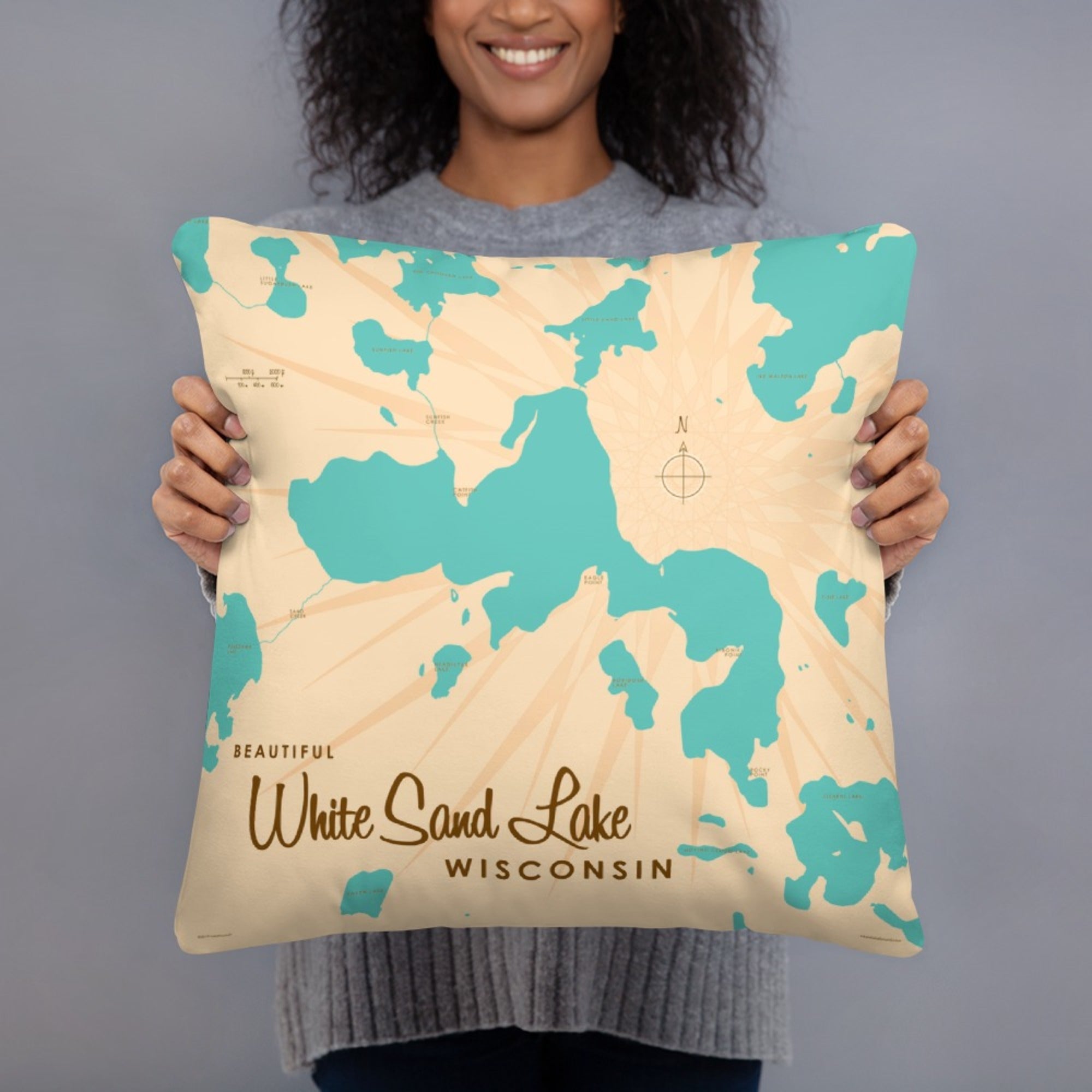 White Sand Lake Wisconsin Pillow