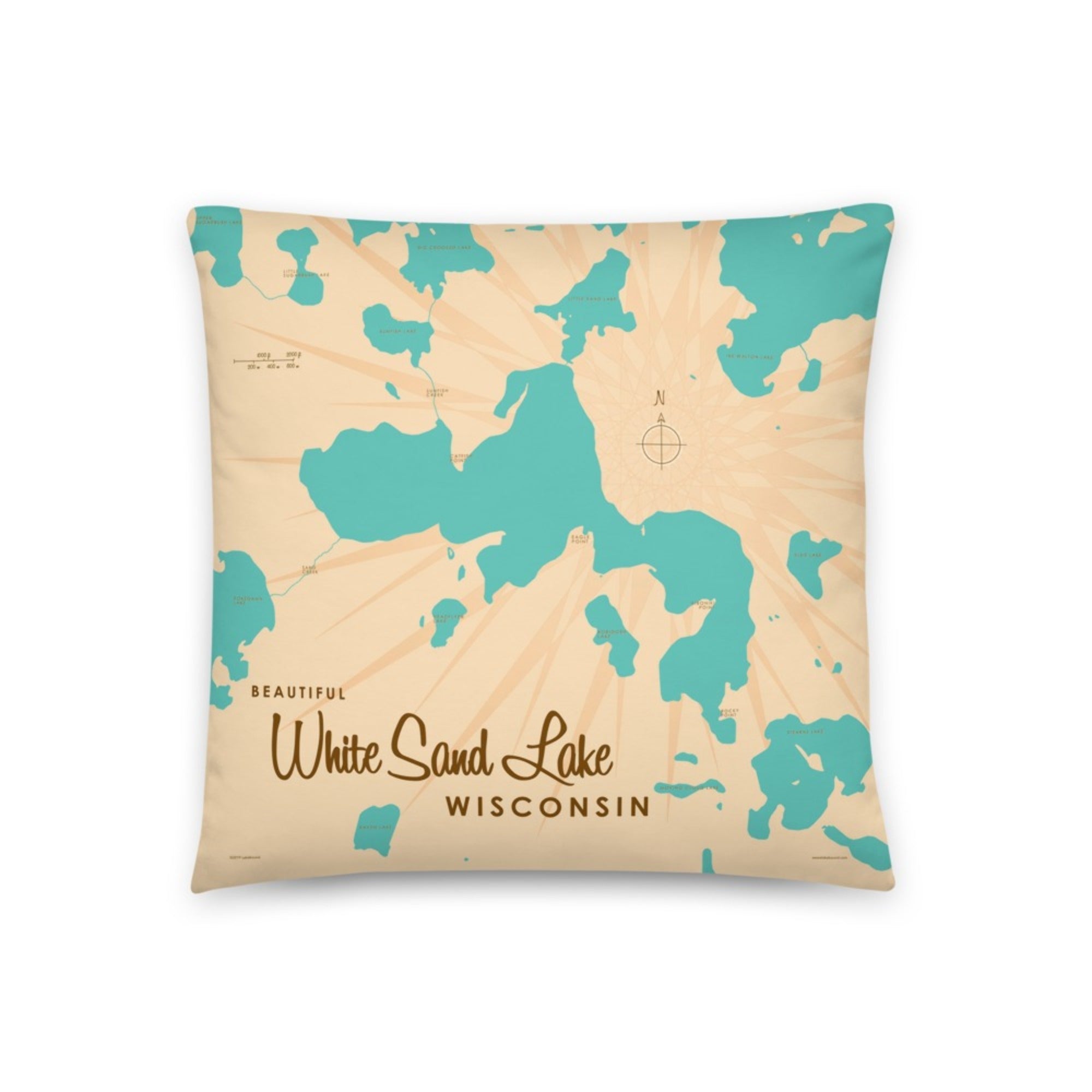 White Sand Lake Wisconsin Pillow