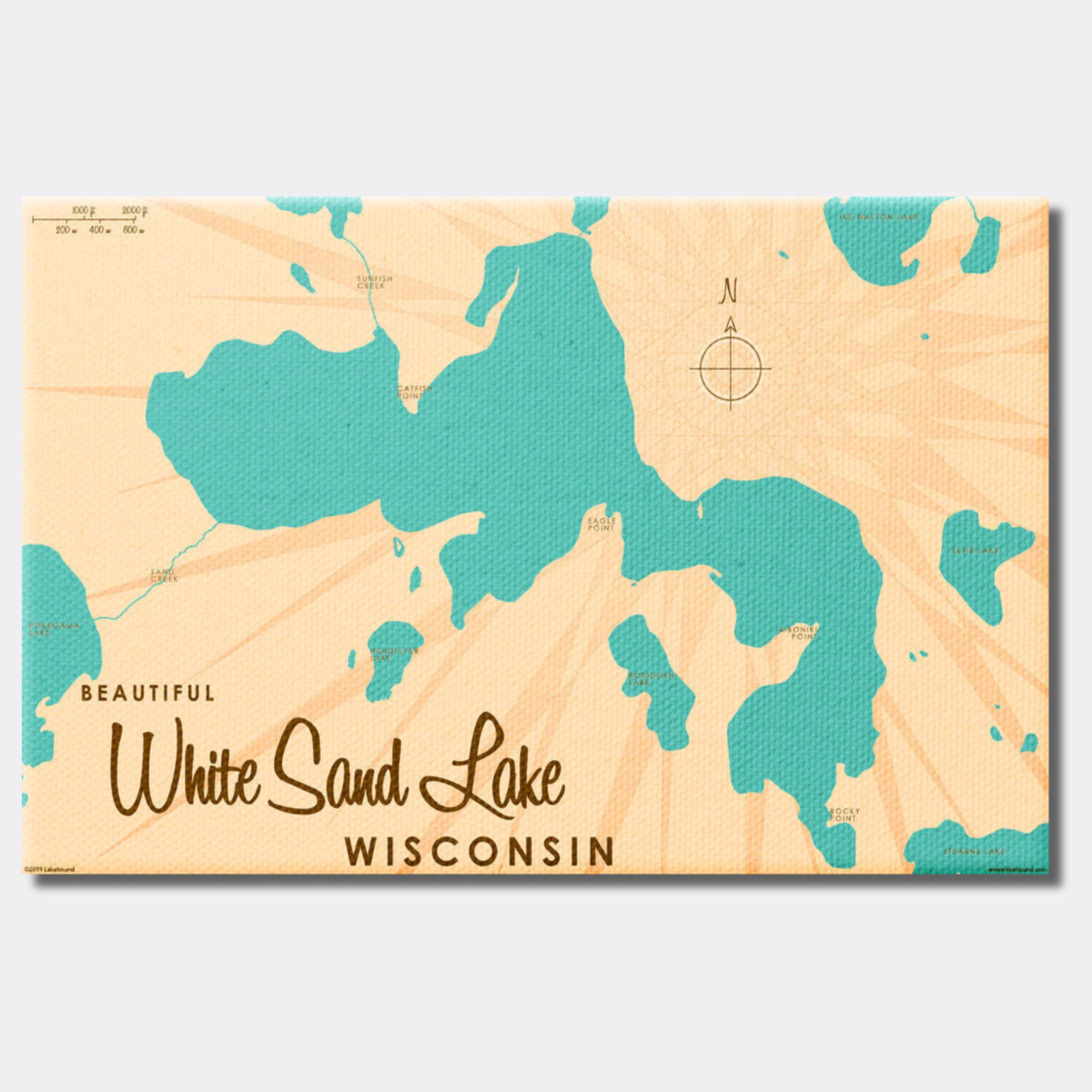 White Sand Lake Wisconsin, Canvas Print