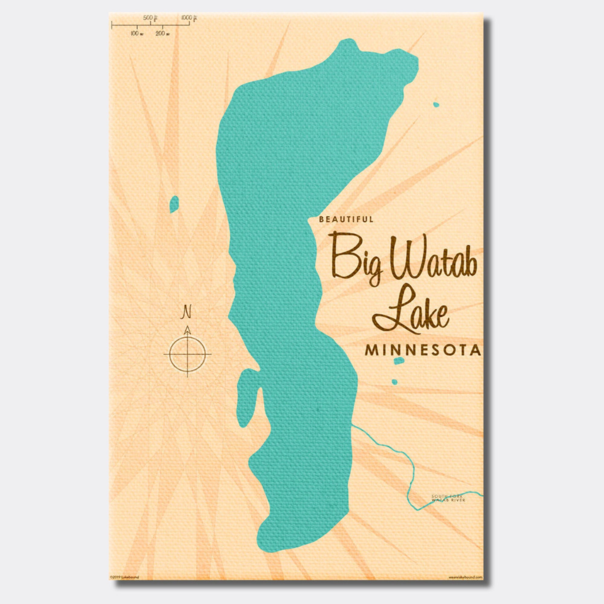 Big Watab Lake Minnesota, Canvas Print