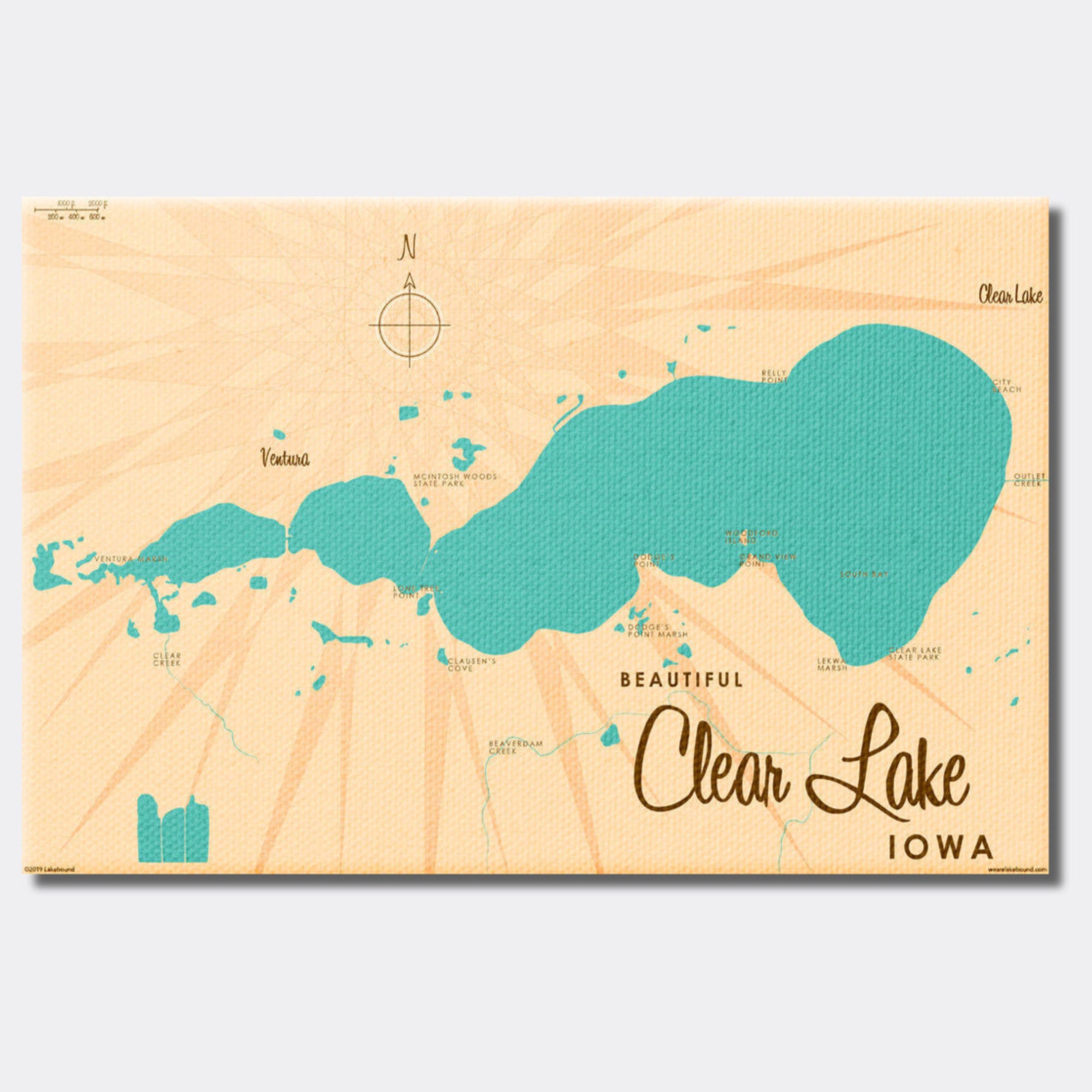 Clear Lake Iowa, Canvas Print