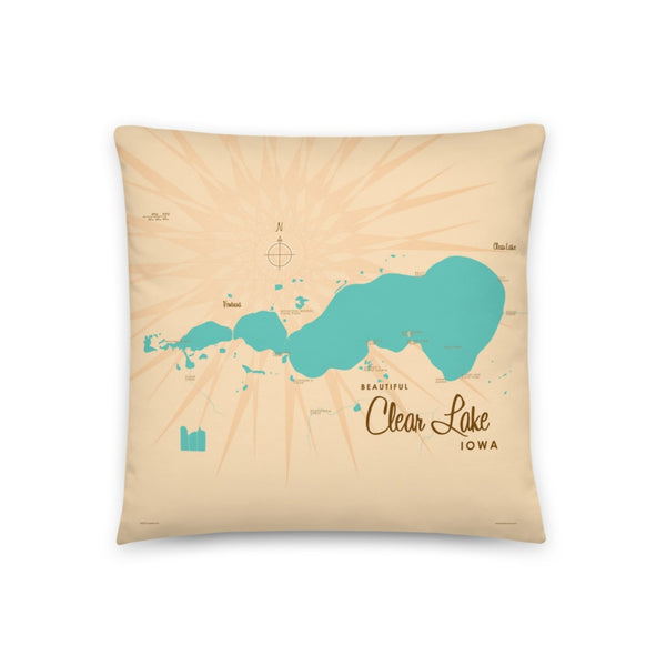 Clear Lake Iowa Pillow