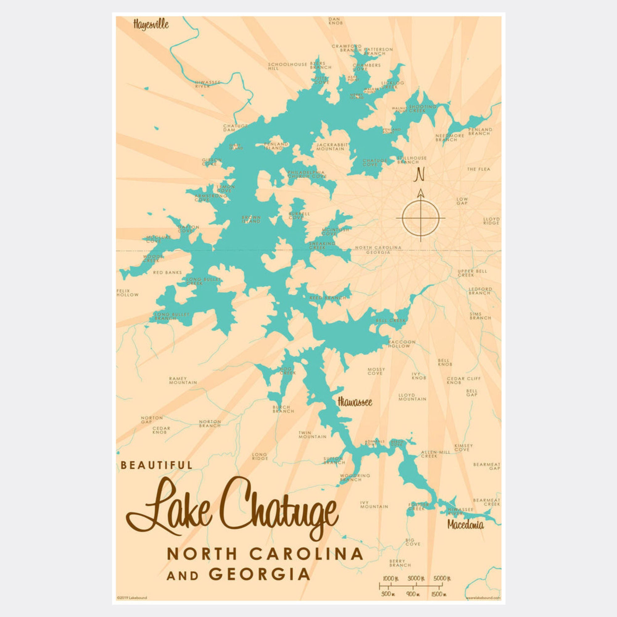 Lake Chatuge NC Georgia, Paper Print