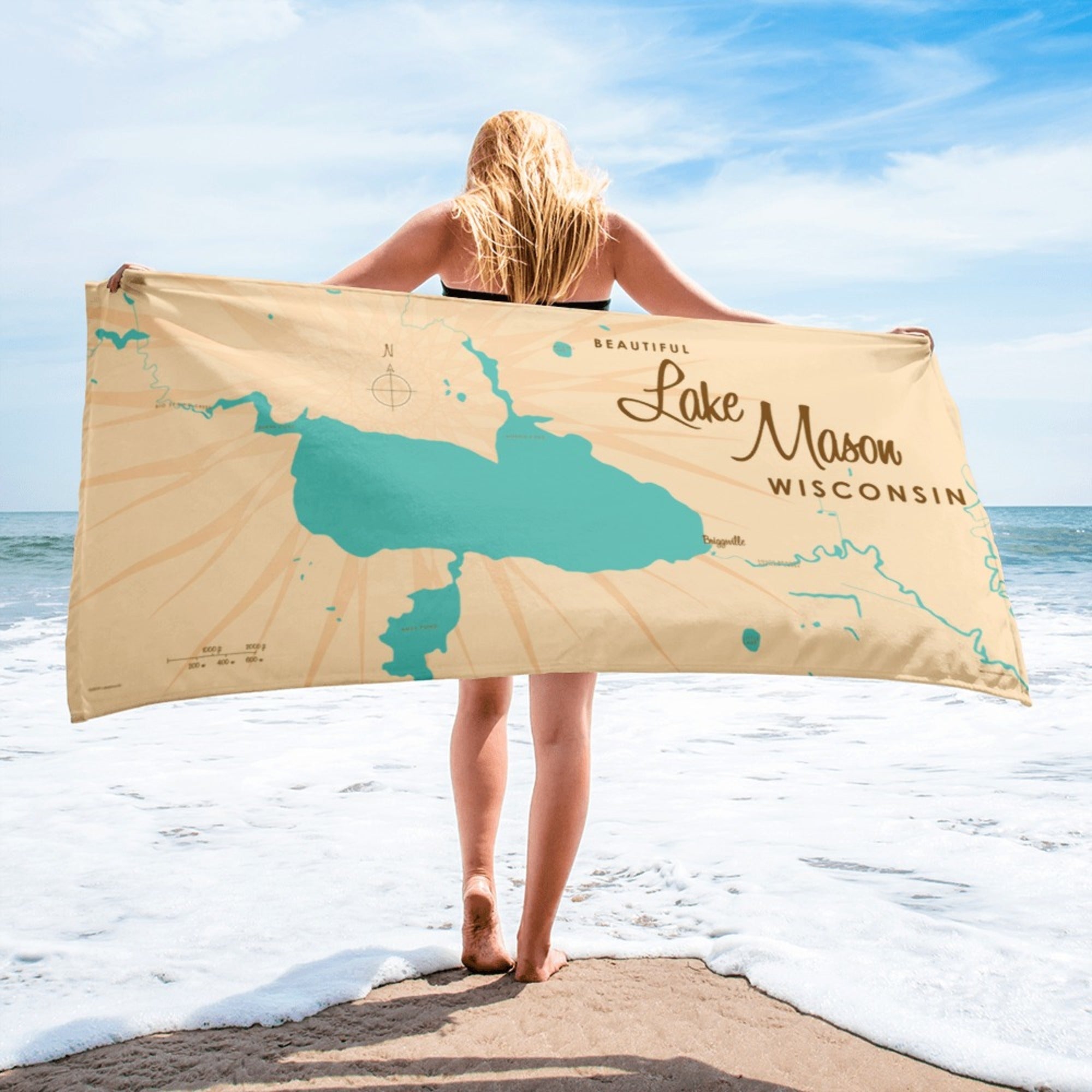 Lake Mason Wisconsin Beach Towel