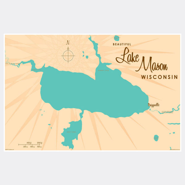 Lake Mason Wisconsin, Paper Print