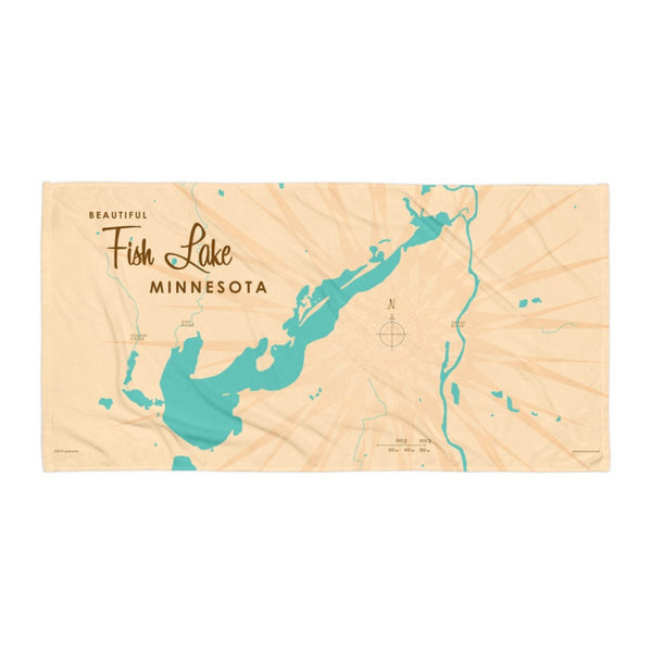 Fish Lake Minnesota Beach Towel