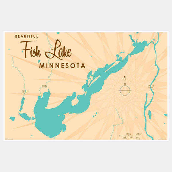 Fish Lake Minnesota, Paper Print