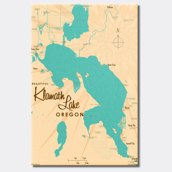 Klamath Lake Oregon, Canvas Print