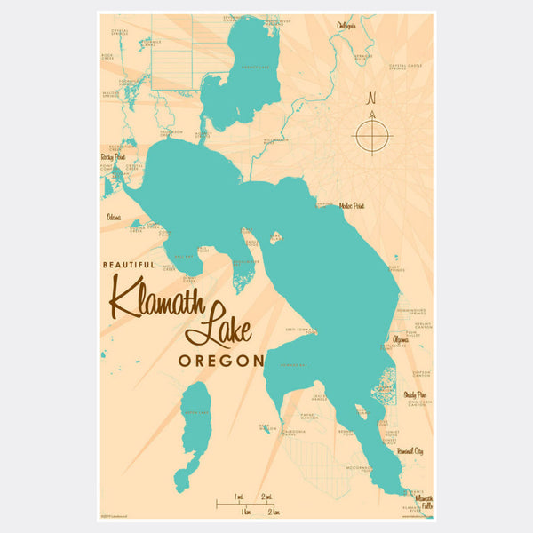 Klamath Lake Oregon, Paper Print