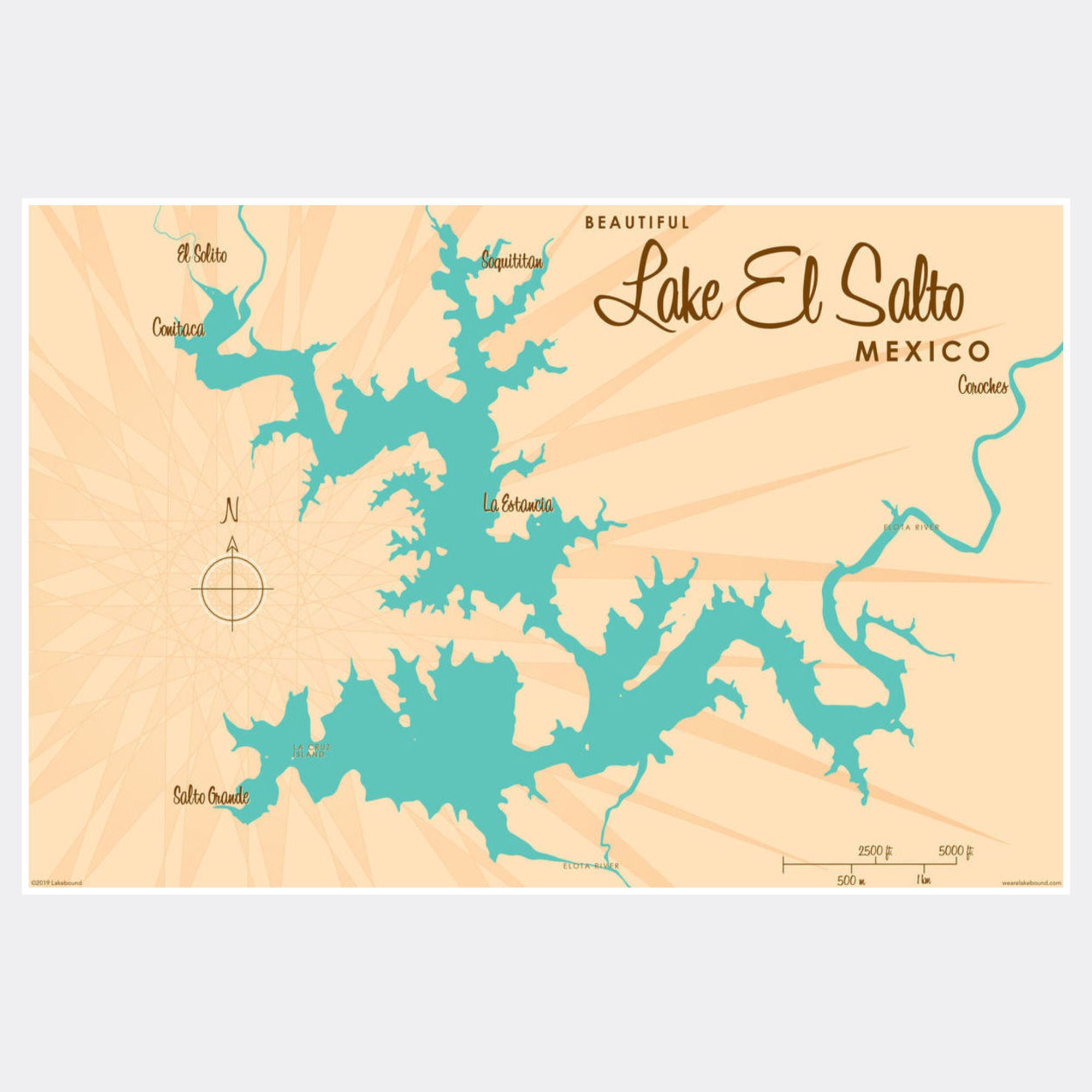 Lake El Salto Mexico, Paper Print