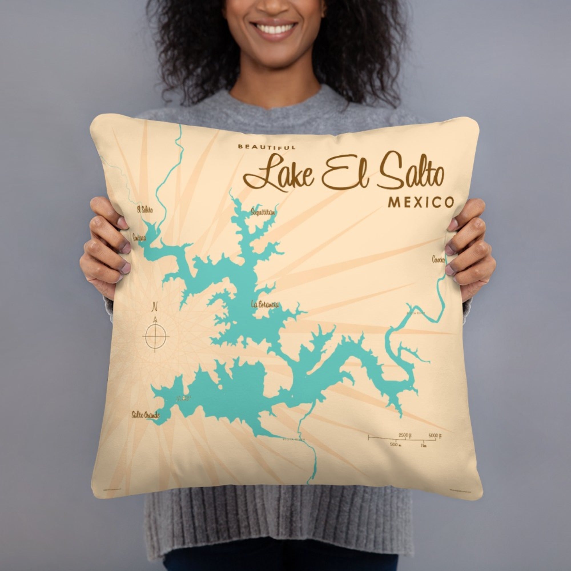 Lake El Salto Mexico Pillow