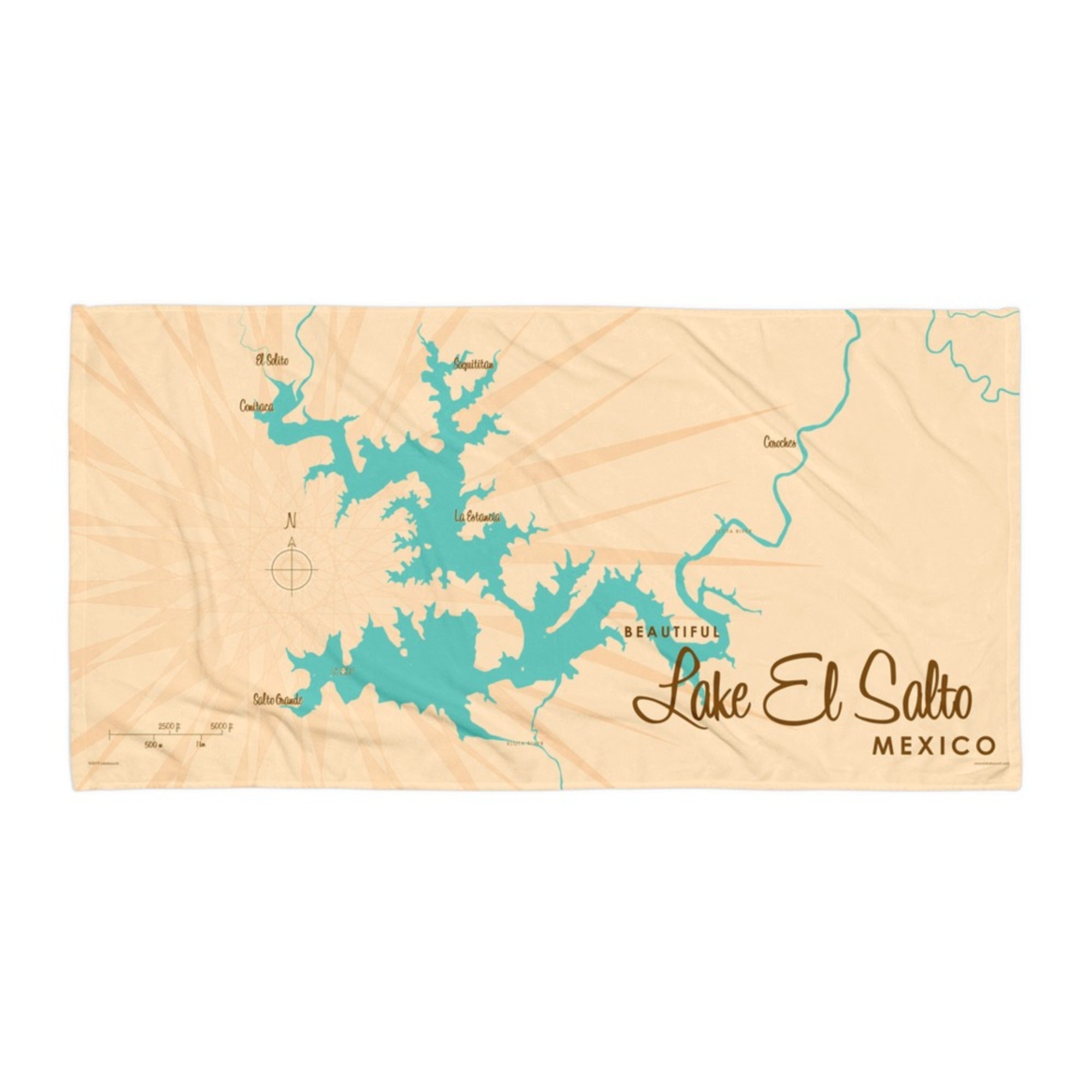 Lake El Salto Mexico Beach Towel