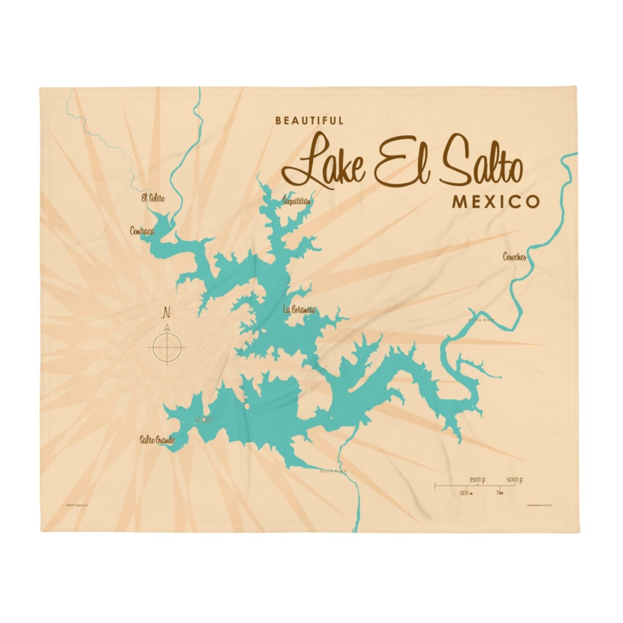 Lake El Salto Mexico Throw Blanket