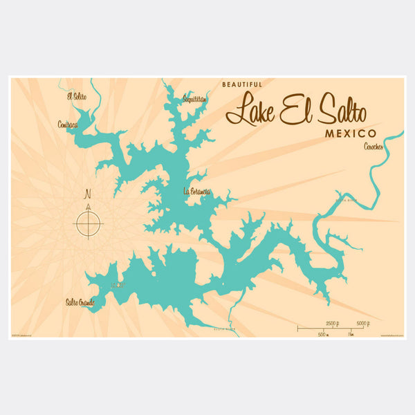 Lake El Salto Mexico, Paper Print