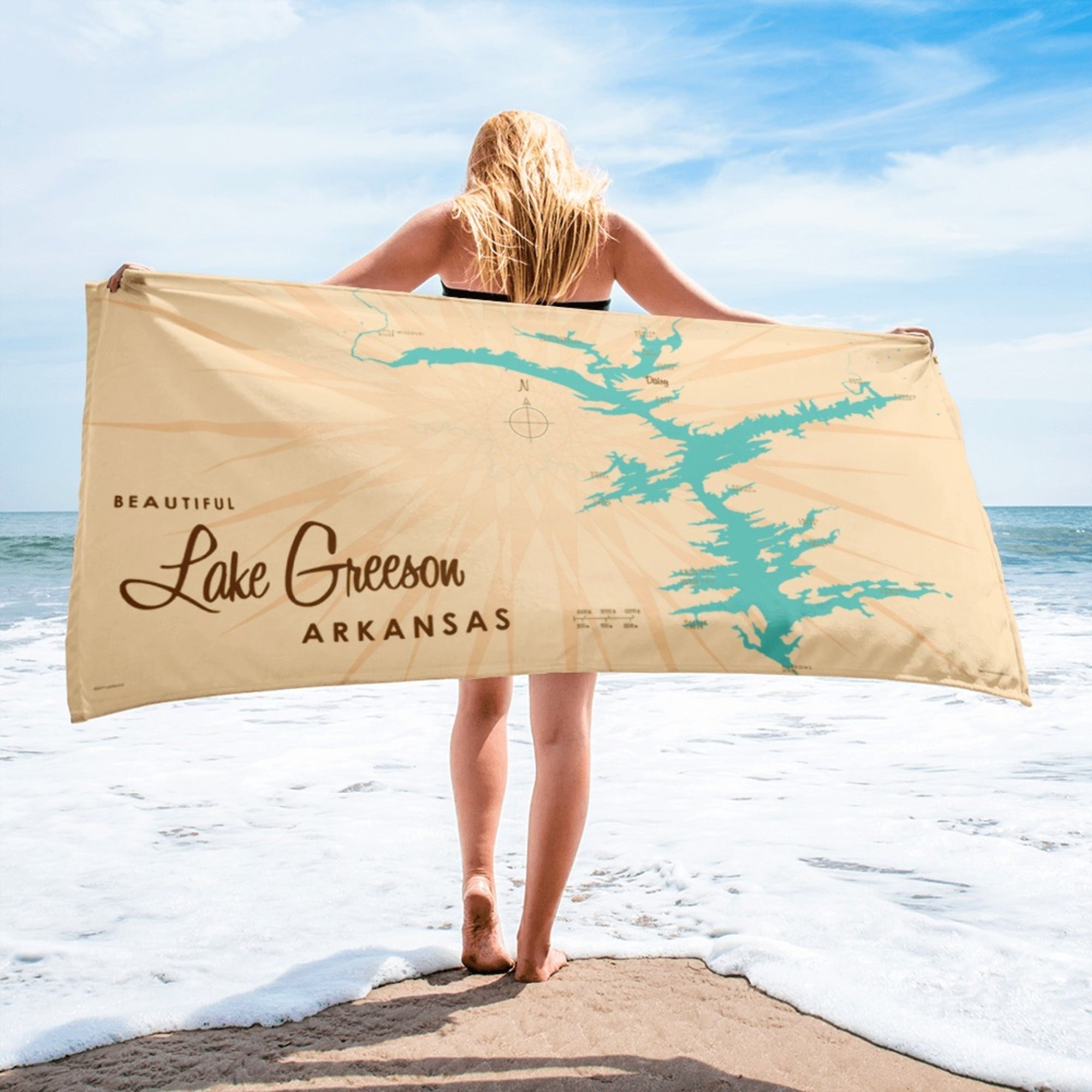 Lake Greeson Arkansas Beach Towel