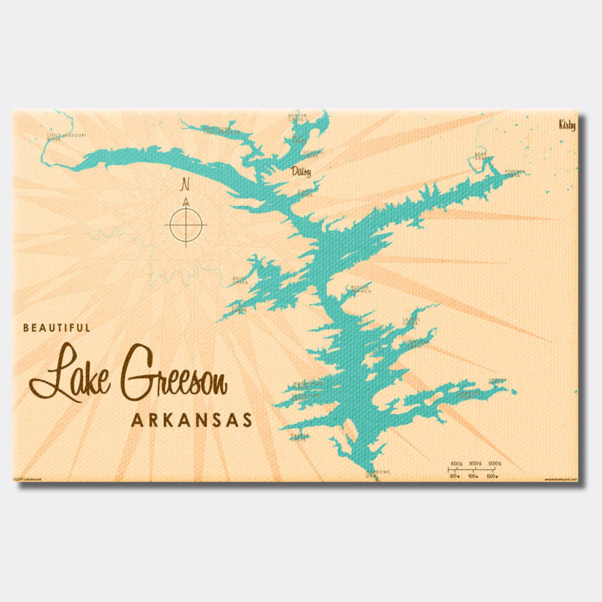 Lake Greeson Arkansas, Canvas Print