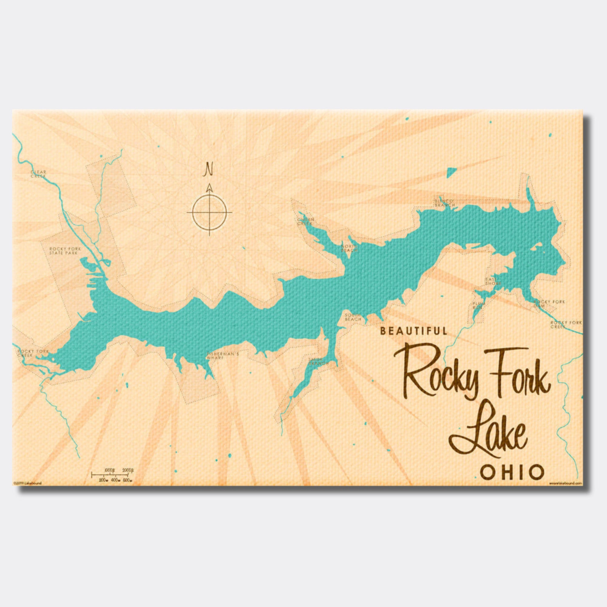 Rocky Fork Lake Ohio, Canvas Print