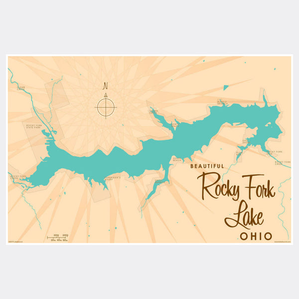 Rocky Fork Lake Ohio, Paper Print
