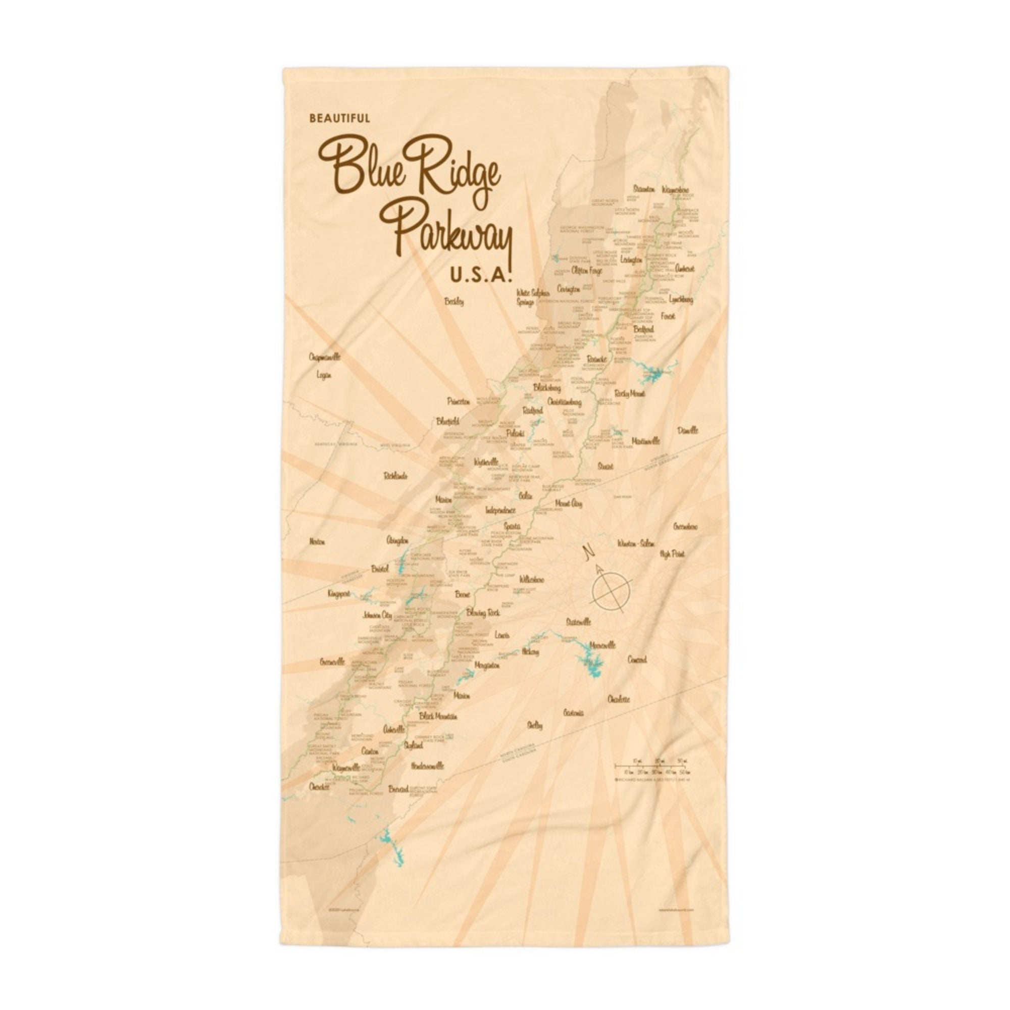 Blue Ridge Parkway Beach Towel