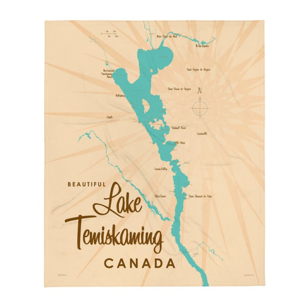 Lake Temiskaming Canada Throw Blanket