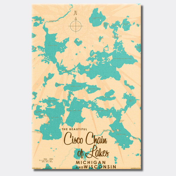 Cisco Chain of Lakes WI Michigan, Canvas Print