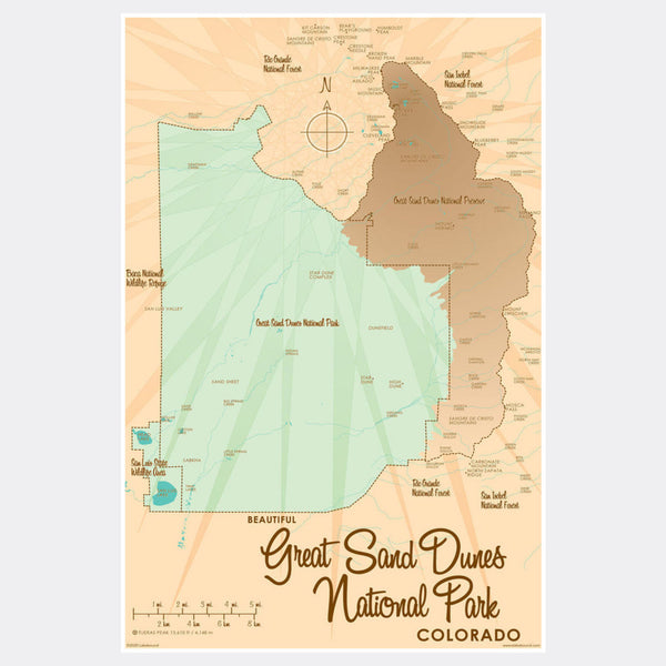 Great Sand Dunes National Park Colorado, Paper Print