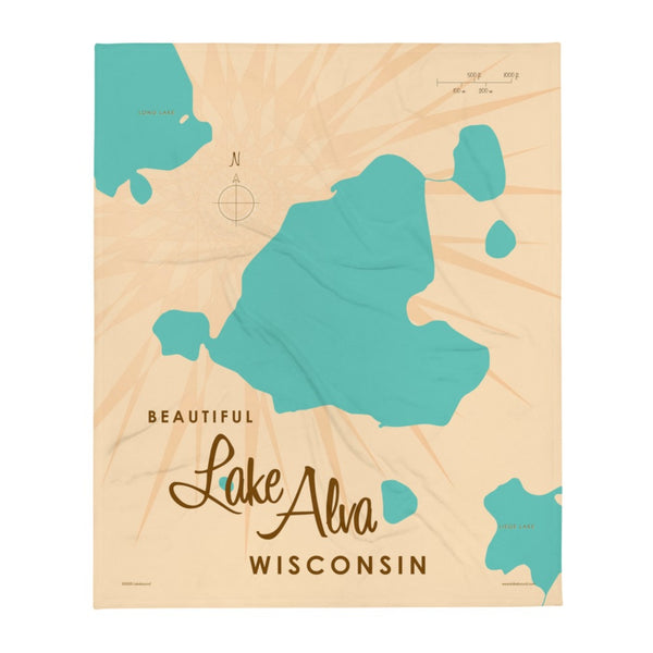 Lake Alva Wisconsin Throw Blanket