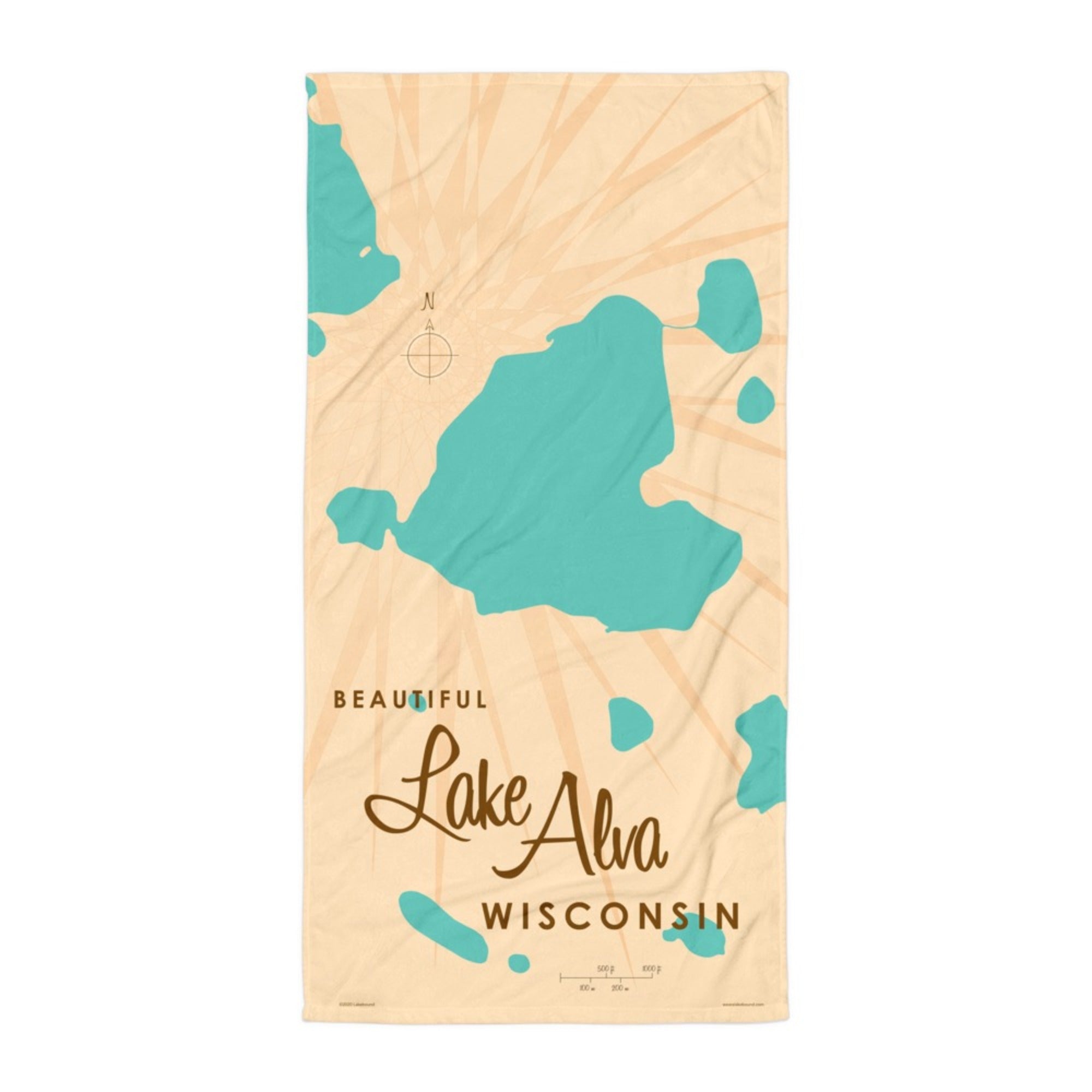 Lake Alva Wisconsin Beach Towel