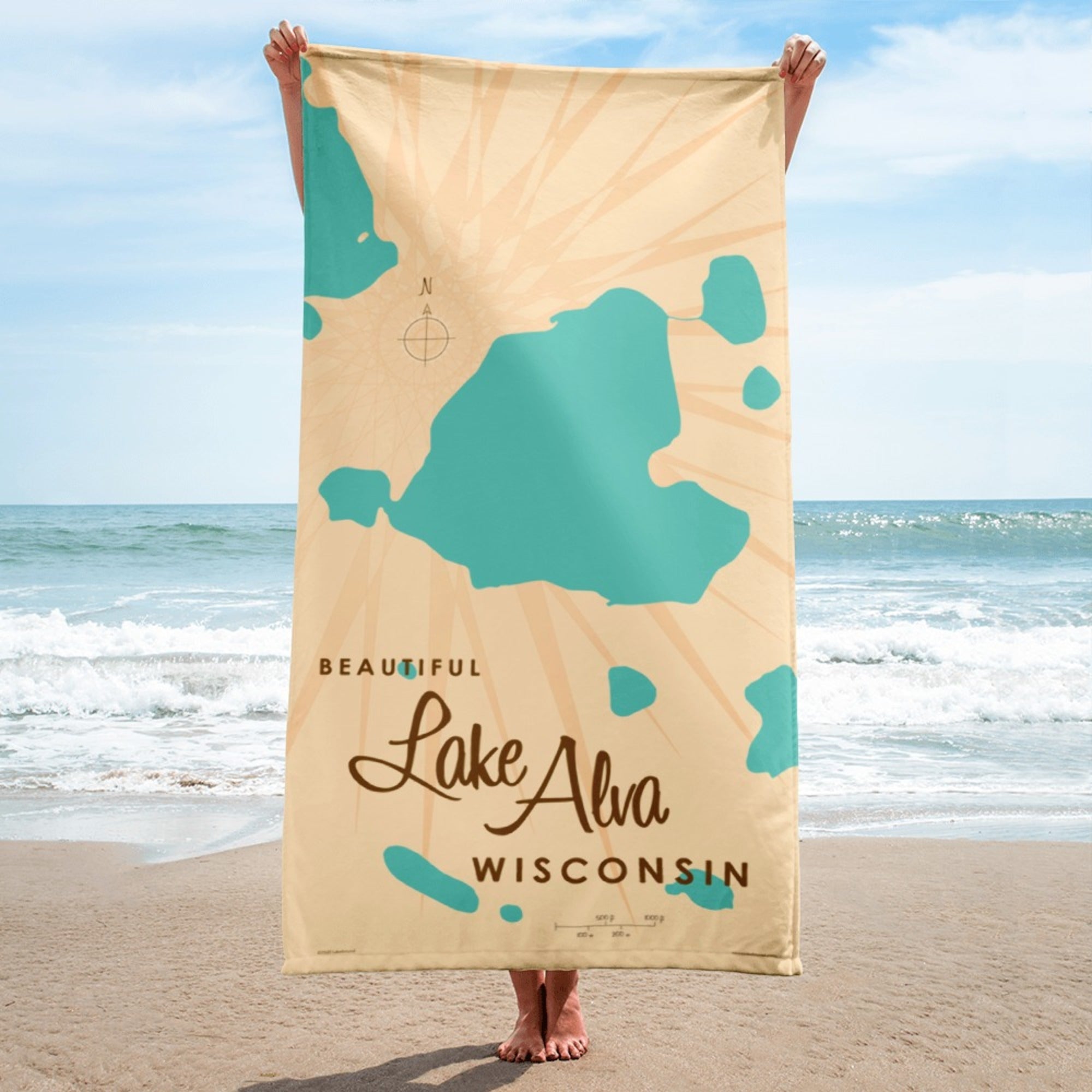 Lake Alva Wisconsin Beach Towel