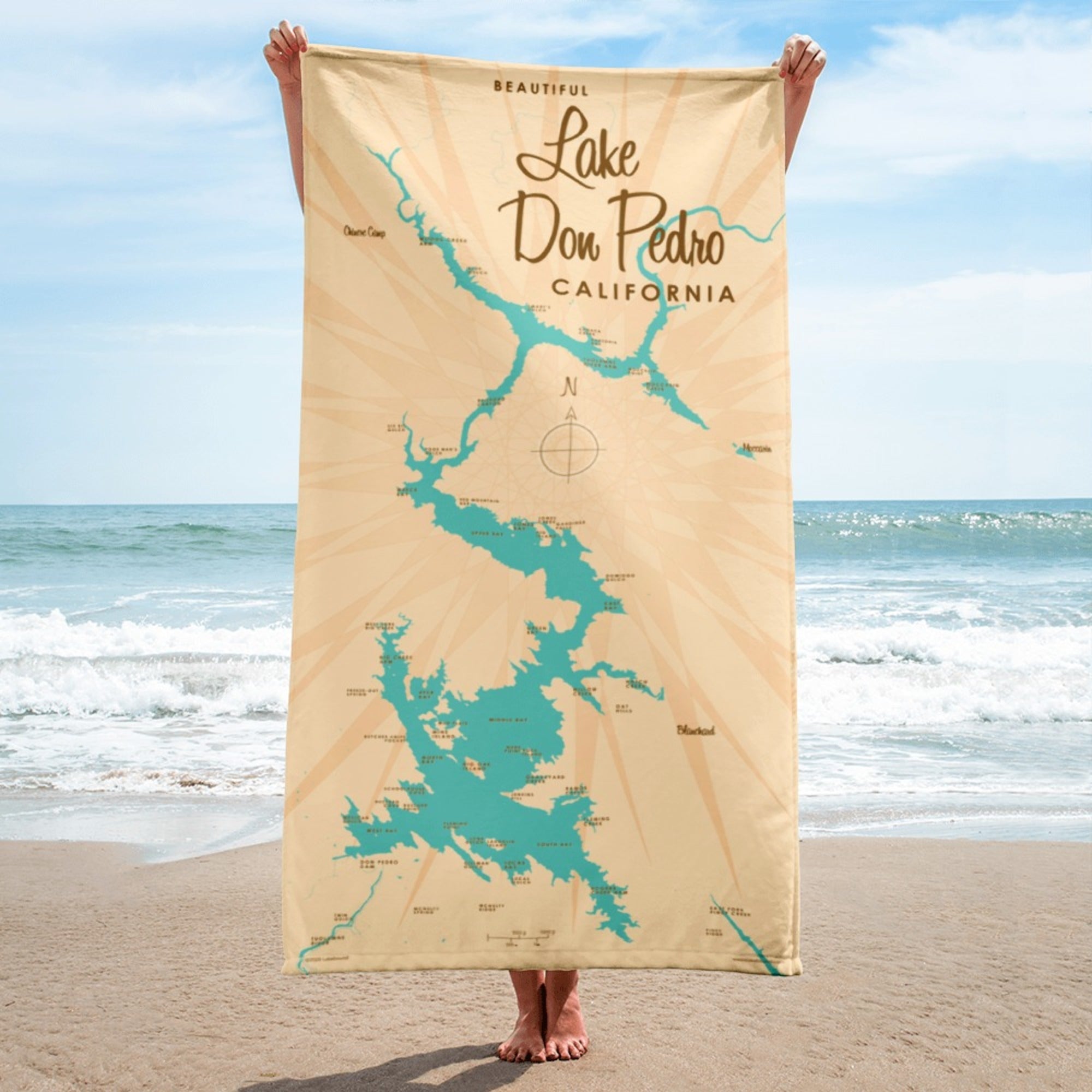 Lake Don Pedro California Beach Towel