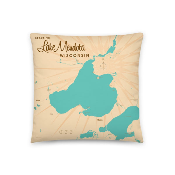 Lake Mendota Wisconsin Pillow