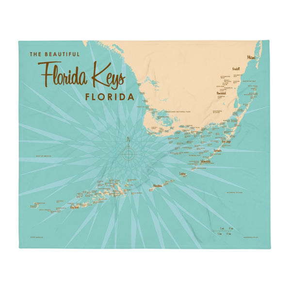 Florida Keys Florida Throw Blanket