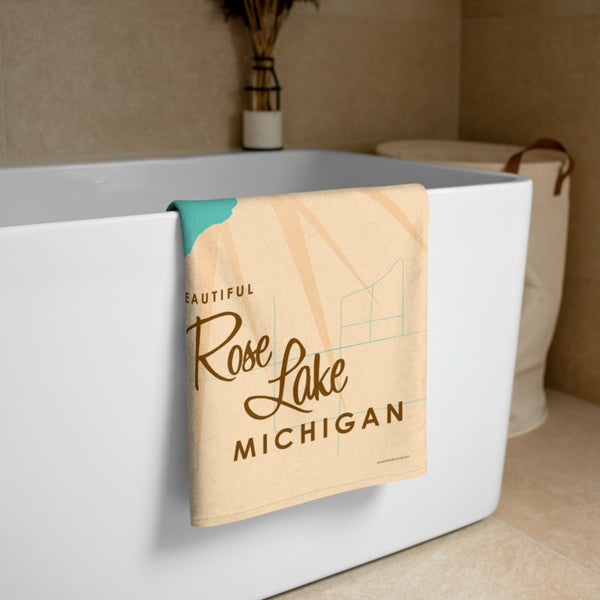 Rose Lake Michigan Beach Towel