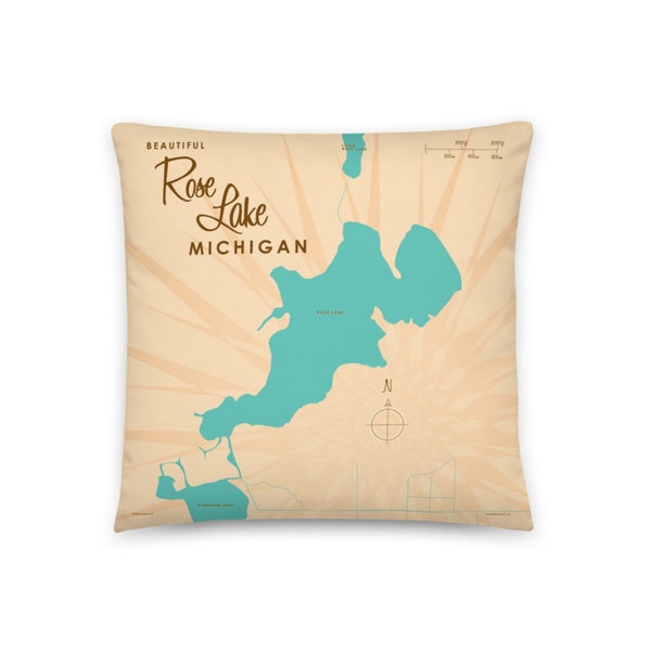 Rose Lake Michigan Pillow