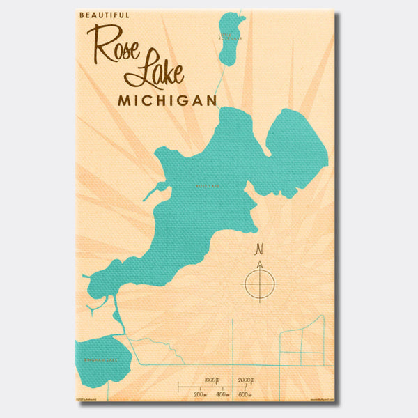 Rose Lake Michigan, Canvas Print