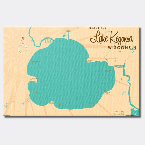 Lake Kegonsa Wisconsin, Canvas Print