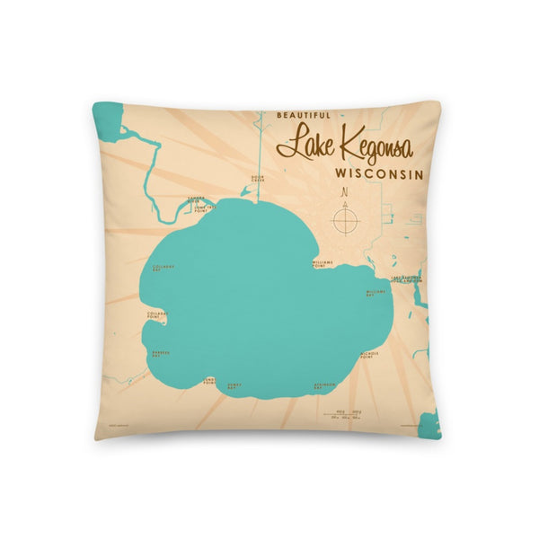 Lake Kegonsa Wisconsin Pillow