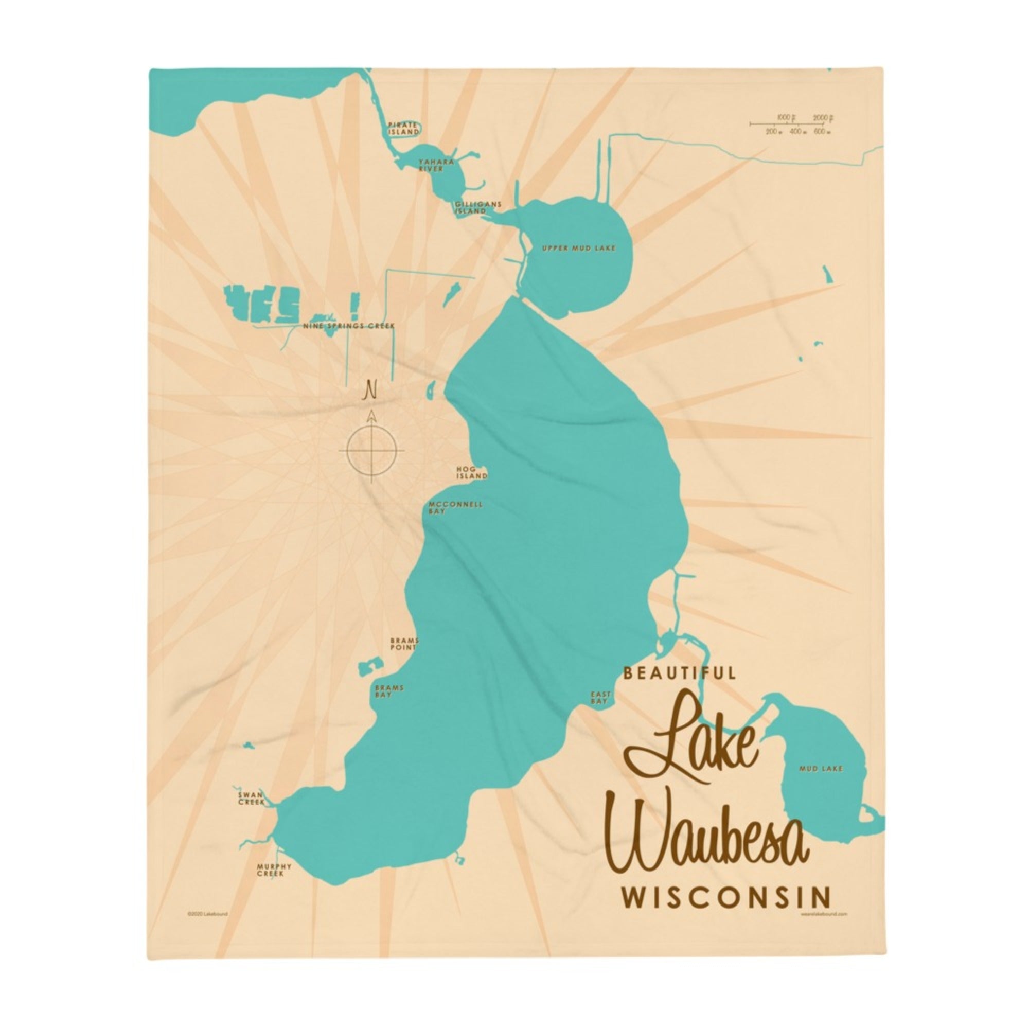 Lake Waubesa Wisconsin Throw Blanket