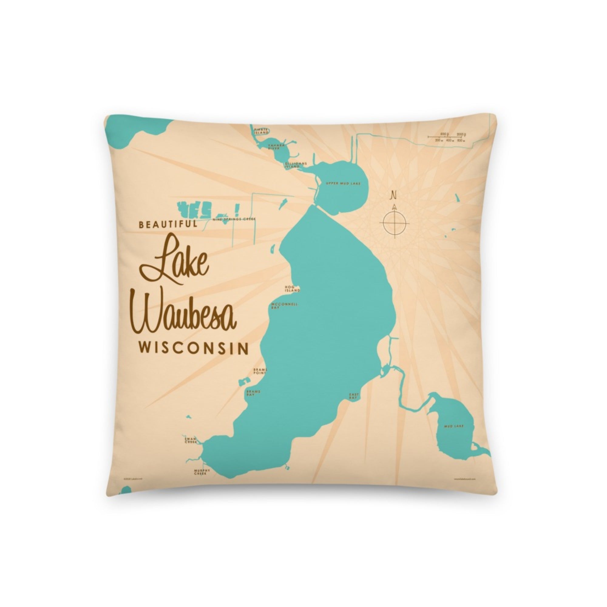 Lake Waubesa Wisconsin Pillow