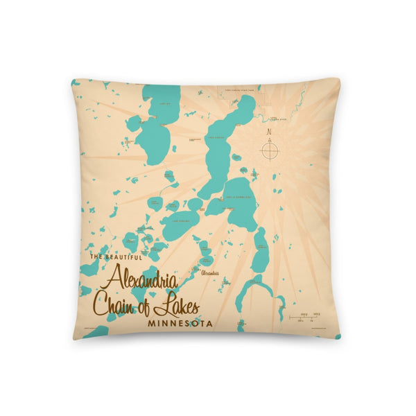 Alexandria Chain of Lakes Minnesota Pillow