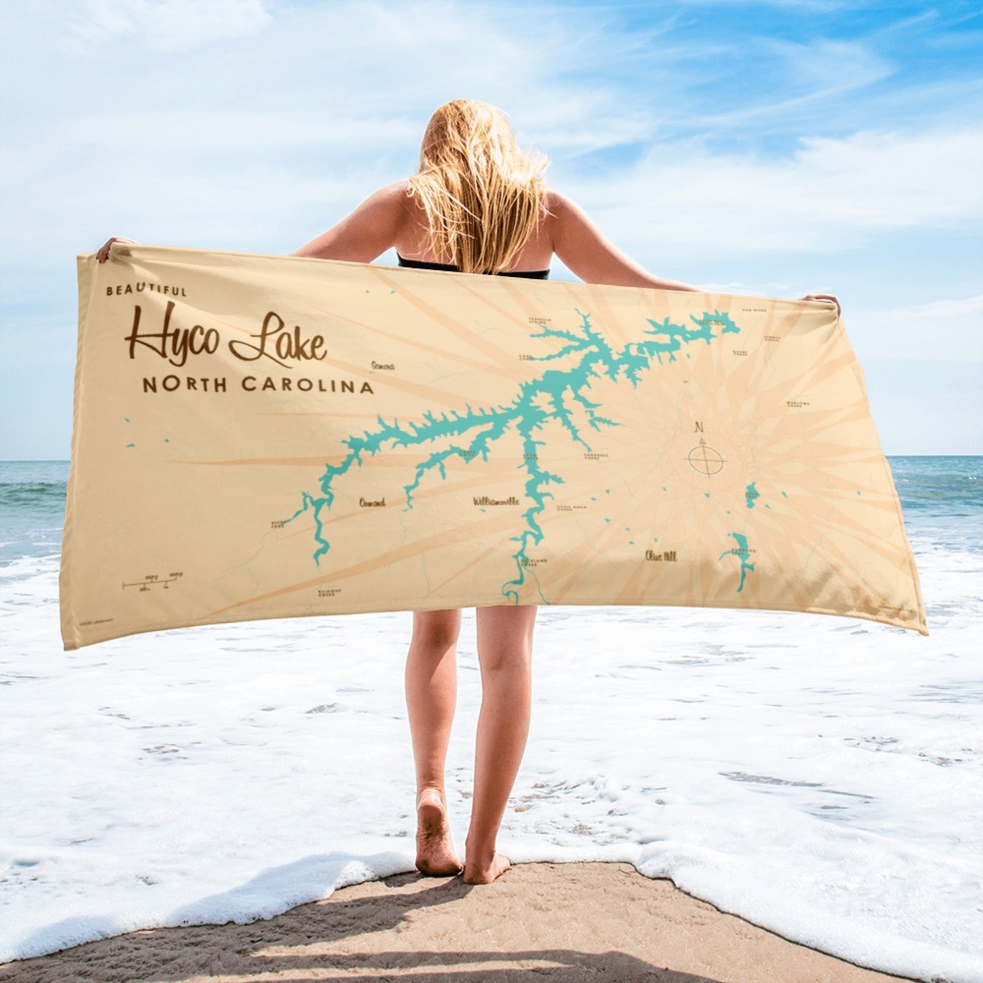 Hyco Lake North Carolina Beach Towel